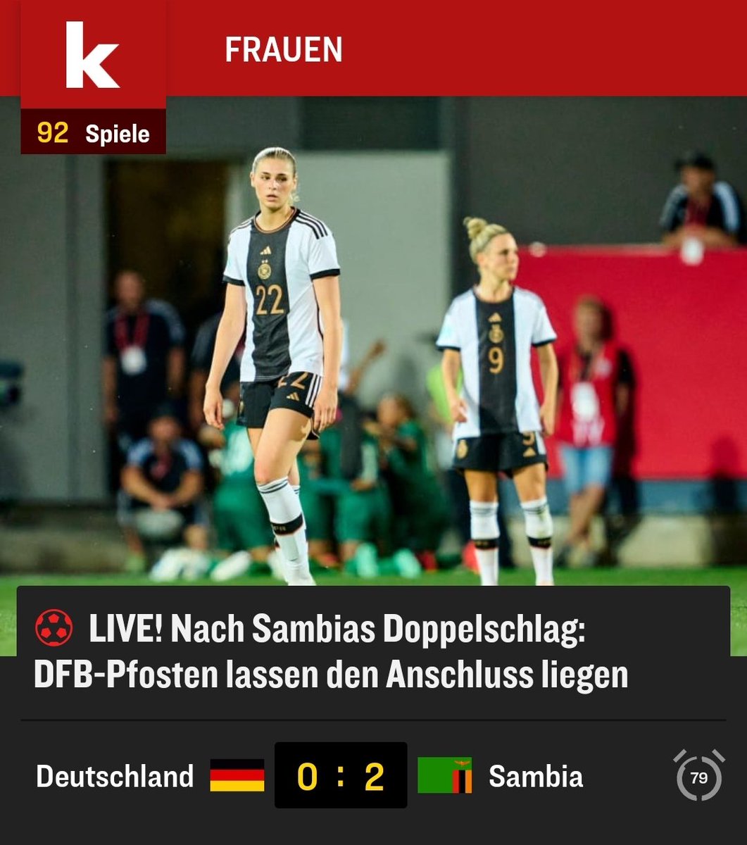 ...und der Kicker so?

Beleidigt die Frauen-Nationalmannschaft. 

#GERZAM