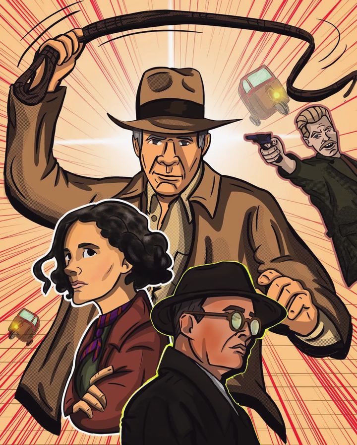 _comxtellART_'s tweet photo. I start the month with another fan art for a new movie🎬😎 Yesterday I was at the session, I was disappointed with the film, but this is not a reason to abandon the drawing based on it✍️👋😊 #IndianaJones https://t.co/kwHJYnQdBL