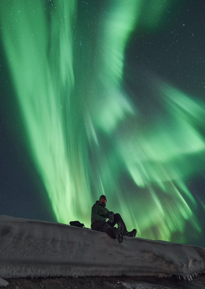 BrunIsak's tweet photo. @VisualsbySauter Northern light selfie taken winter 2023📸💚 https://t.co/iruihr12Ps
