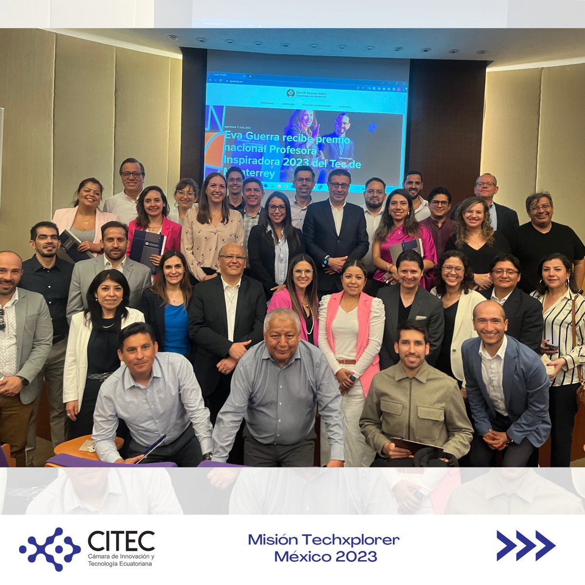 CITECec's tweet photo. #MÁSECUADORENELMUNDO 🌐
¡Finalizó de manera exitosa nuestra Misión Comercial #Techxplorer México 2023 🇲🇽 en conjunto con las entidades y 16 empresas ecuatorianas 🚀🔝🚀 ! https://t.co/YWb71atH5Z