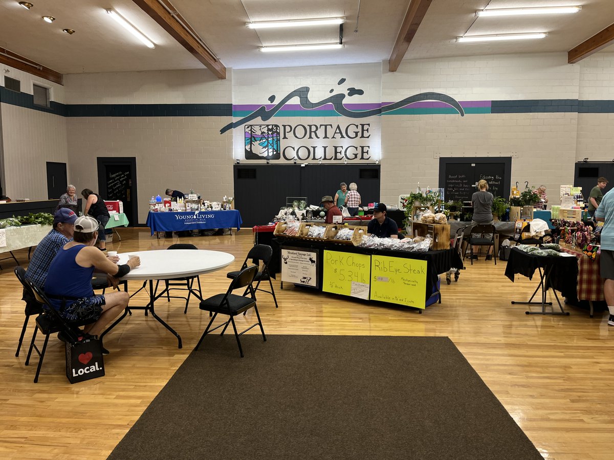 PortageCollege's tweet photo. Today was the first Farmers Market at the St. Paul campus! Come down every Friday from 10 AM to 2 PM. https://t.co/nU8g7pRN09