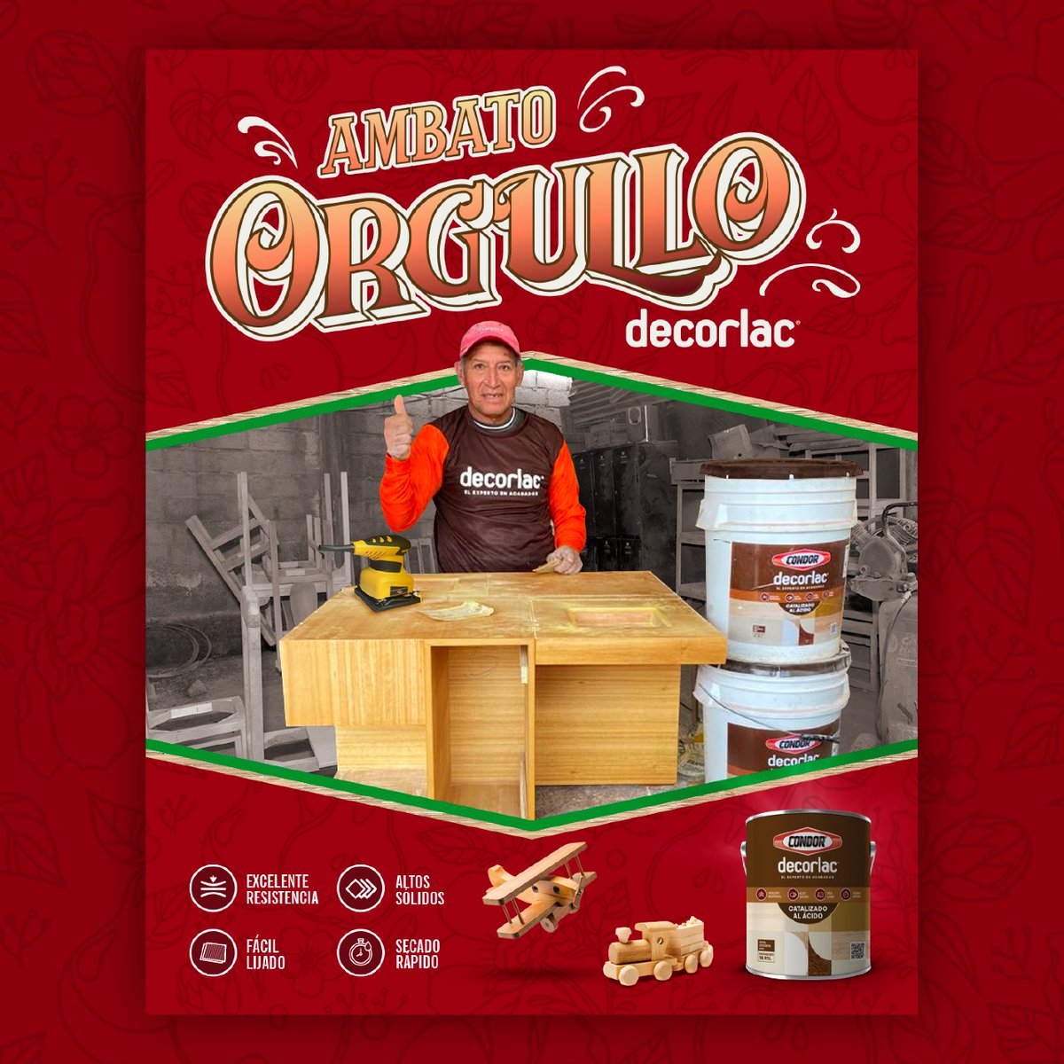 La Ciudad de las Flores y las Frutas ya es parte de #OrgulloDecorlac 🙌 

Juntos honramos las infinitas posibilidades que la madera y Decorlac pueden ofrecer.

¡Sigamos construyendo un legado duradero de orgullo y pasión por la ebanistería!