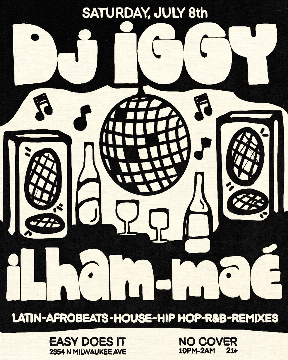 DJ sets this weekend! Who’s pulling up? 😋

Saturday 7/8 - Opening set for Major League Djz at Soho House (For SH Members) 12-2pm

Saturday 7/8 - Wave Wall Wax at Navy Pier (Free and All Ages) 5-7pm

Saturday 7/8 - Easy Does It (No cover) 10pm-2am 

Chicago hope to see you! 🤭