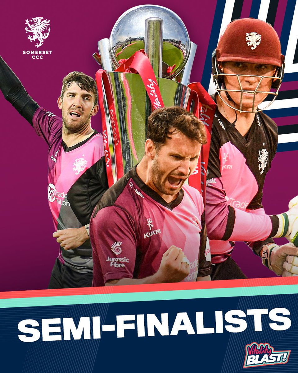 VitalityBlast's tweet photo. SOMERSET ARE GOING TO #FINALSDAY 💥

#Blast23 https://t.co/L4aphvQqAj