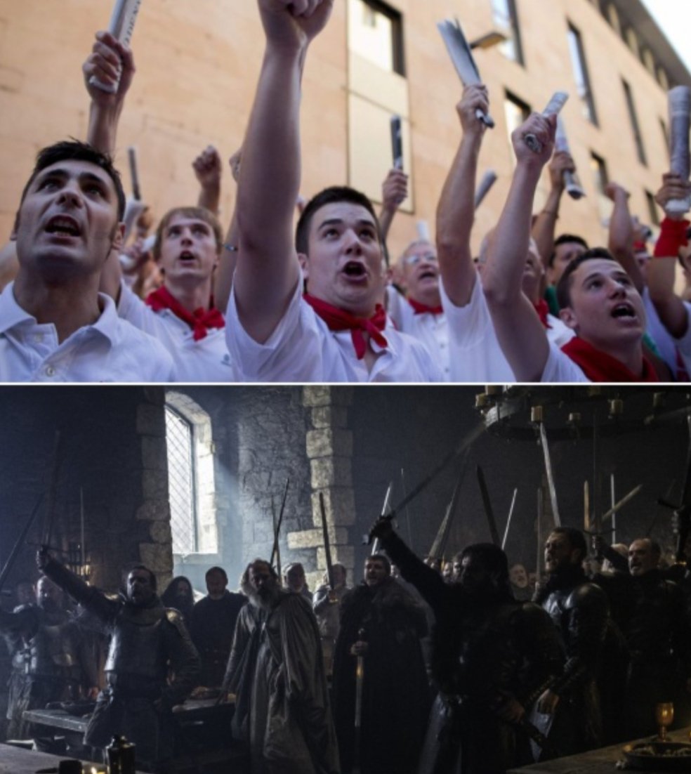 Romn88901184's tweet photo. Game of Thrones vs S.Fermin
Zentzuzko antzekotasunak... https://t.co/mCXw1TSV9M