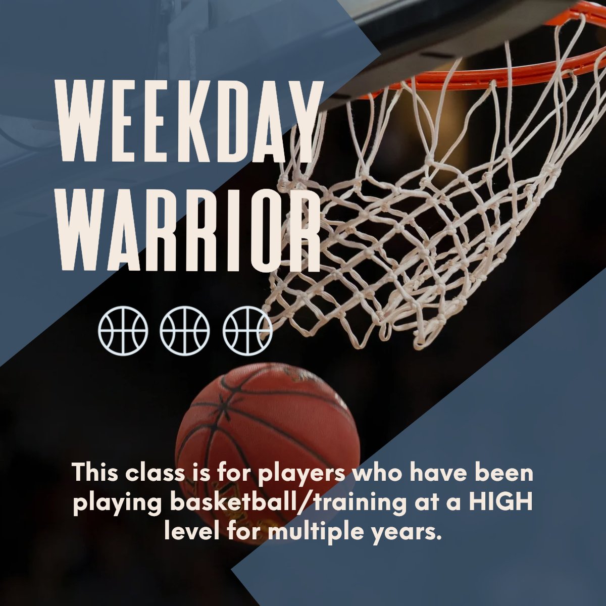 WEEKDAY WARRIOR SESSIONS - ADVANCED
 2 Weekday Trainings, (either M/W or T/TH not a combo of both) and 1 Scrimmage every week!  The group session atmosphere allows each player to develop and compete in a competitive teaching environment.
teachthemyounger.org/ttyhoopsclubre…