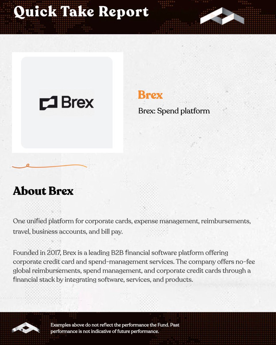 MVPvc's tweet photo. NEW QUICK TAKE REPORT 🚨
by MVR⠀⠀⠀⠀⠀⠀⠀⠀⠀
Brex: Founded in 2017, Brex is a leading B2B financial software platform offering corporate credit card and spend-management services. The company offers no-fee global reimbursements, spend management, and corporate credit cards! https://t.co/P6ioofLEmT