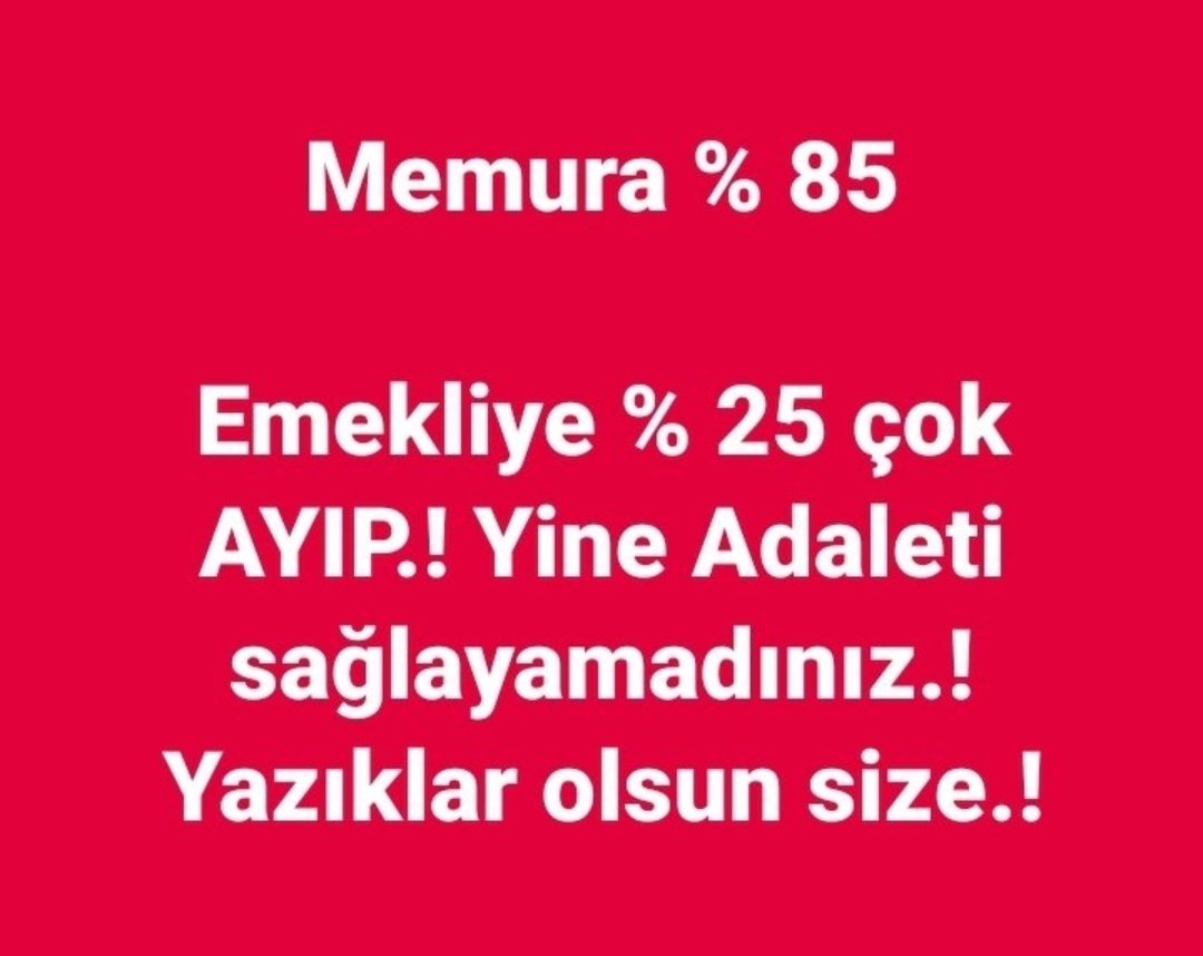 Gerçekten yazıklar olsun birde bakanlarıma talimat veriyorum diyor talimat #yüzde25