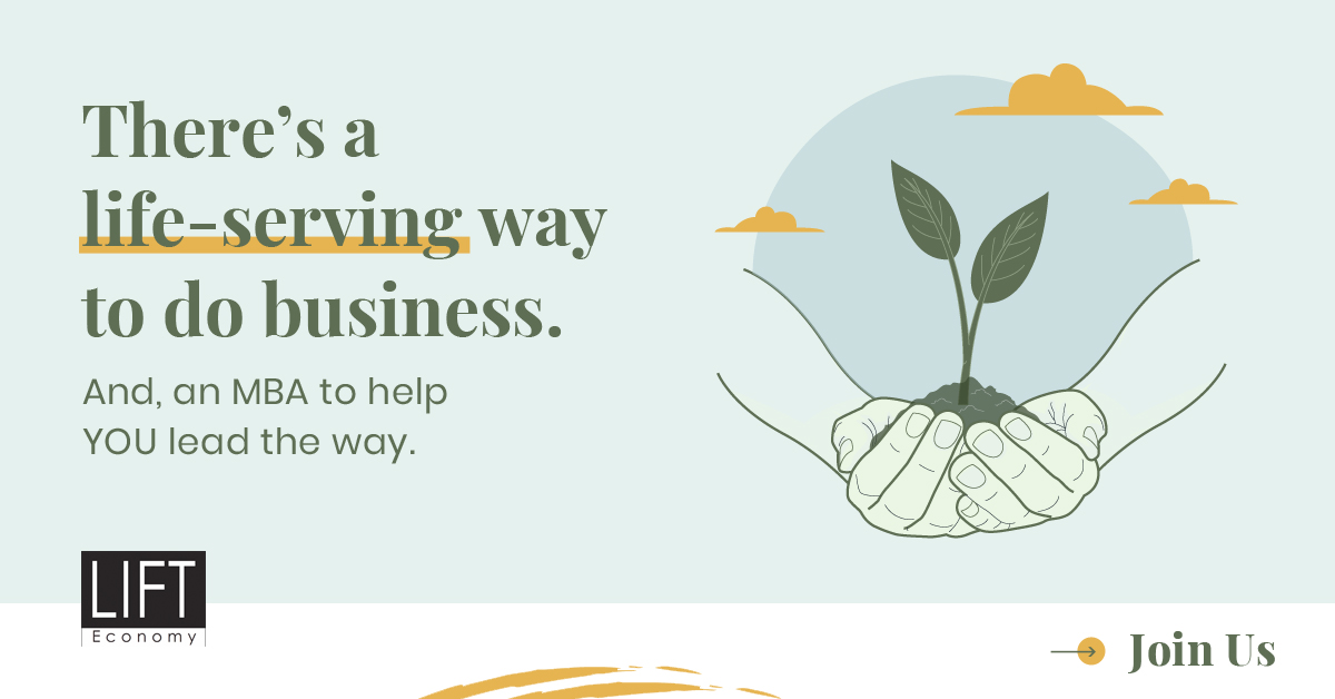 sd_berry's tweet photo. The @LIFTEconomy  team and I are so excited to welcome a new cohort of the #NextEconomyMBA this fall! If you are looking to develop fundamental business skills from a regenerative perspective, join us on July 20th for a free intro session 
https://t.co/Dy9o7w93Lo https://t.co/Hj8qTpfrse