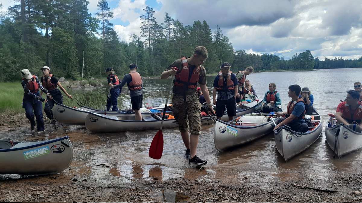 DofEWyedean's tweet photo. Day 4 Gold Expedition in Svartalven.  Quality open water paddling with multiple portages made a tiring last day.  Last nights camp was wet and wild so some fair skies have been very welcome. https://t.co/w5biM3vTIn
