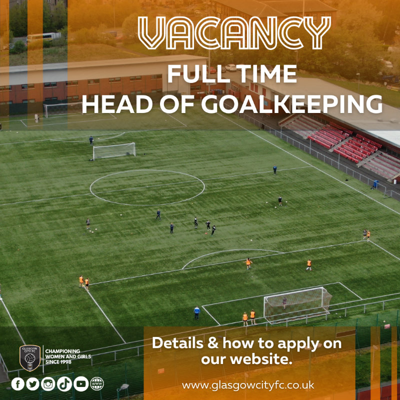 GlasgowCityFC's tweet photo. ℹ | VACANCY

We're looking for a Full Time Head of Goalkeeping at the club.