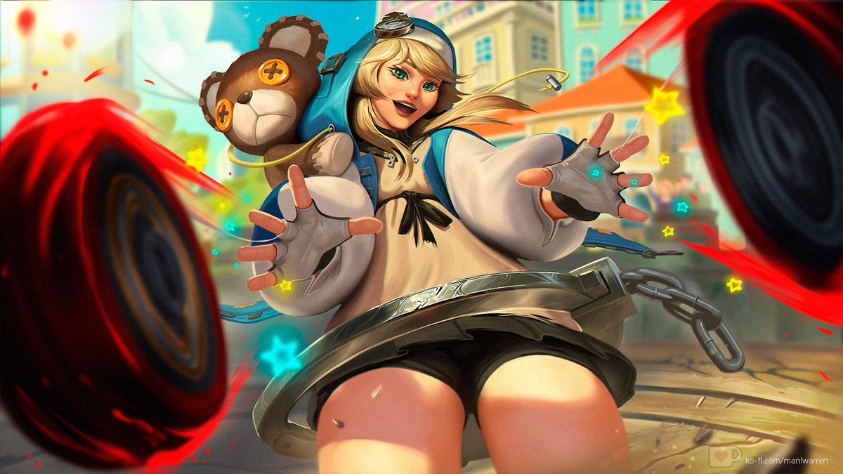 Hi! Another drawing for my portfolio, I hope y'all like it, and remember that the full resolution versions can be found on my Ko-fi a long whit the PSD files, studies, and thumbnails, Have a great day!

#Bridget #GUILTYGEAR