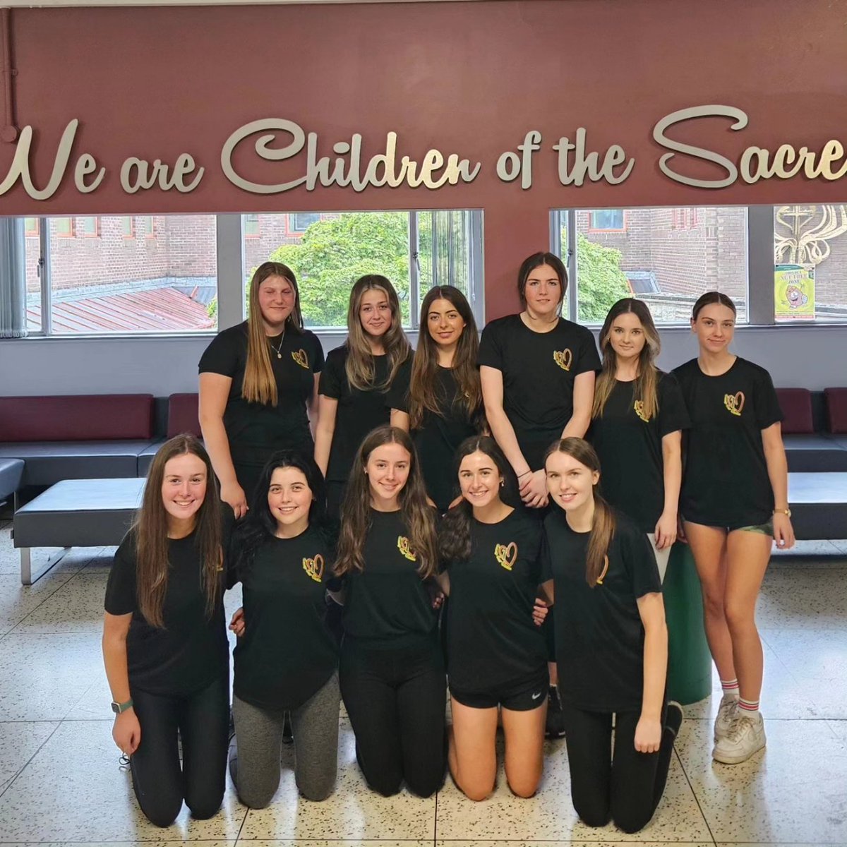 CampCorUnum's tweet photo. In 2017 over 100 Year 8 pupils walked through the green doors of St Catherine's College for a week of fun with @michaelafound Camp. Six years later those campettes were the Camp Cor Unum leaders welcoming 110 Year 8s through the green doors again! Who will be the leaders in 2029? https://t.co/PRVwXcpXqG