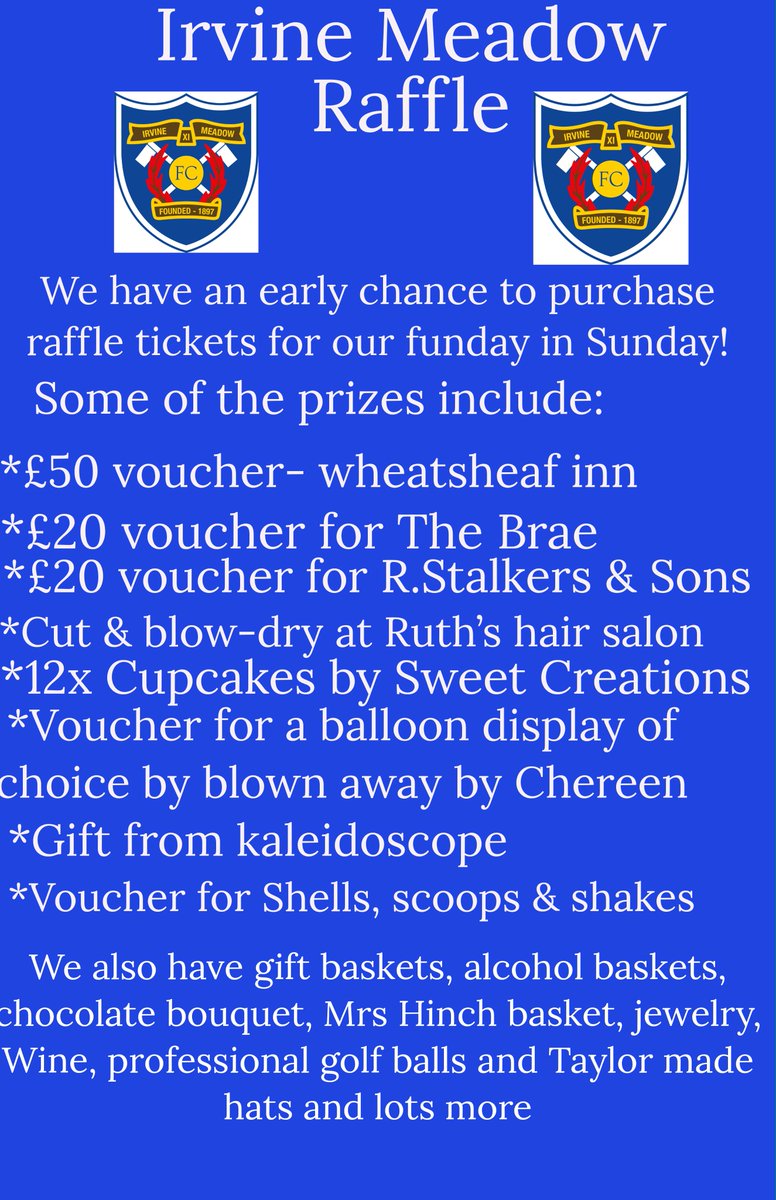 Get Ur raffles now guys ⚽⚽