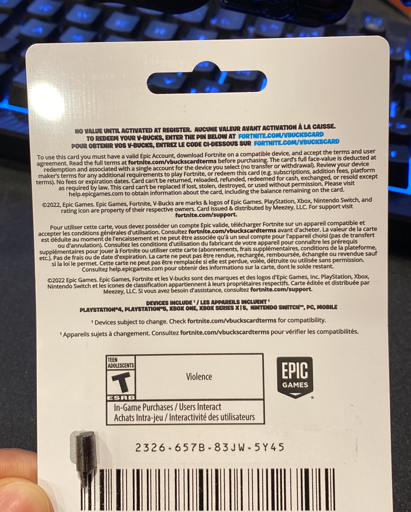Nintendo switch free v on sale bucks code