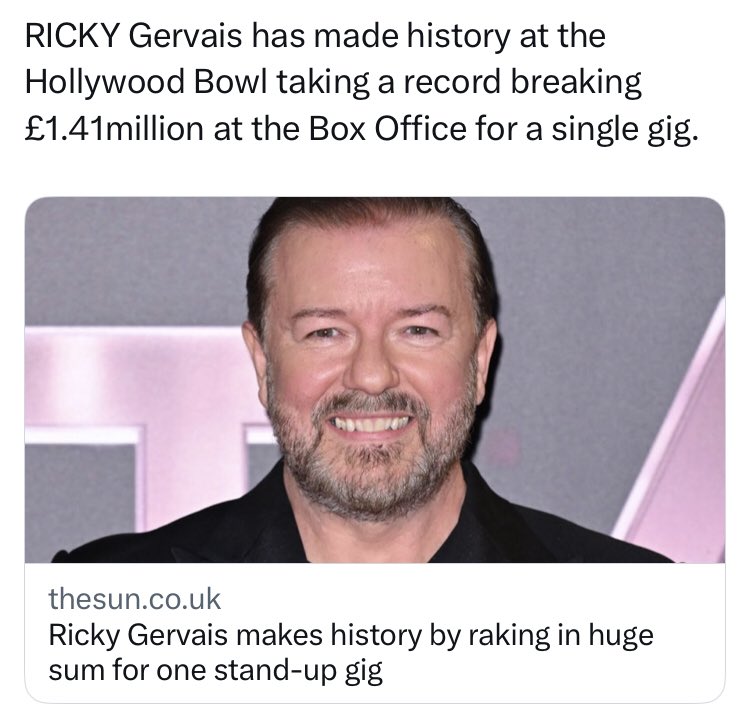 Ricky Gervais tweet media