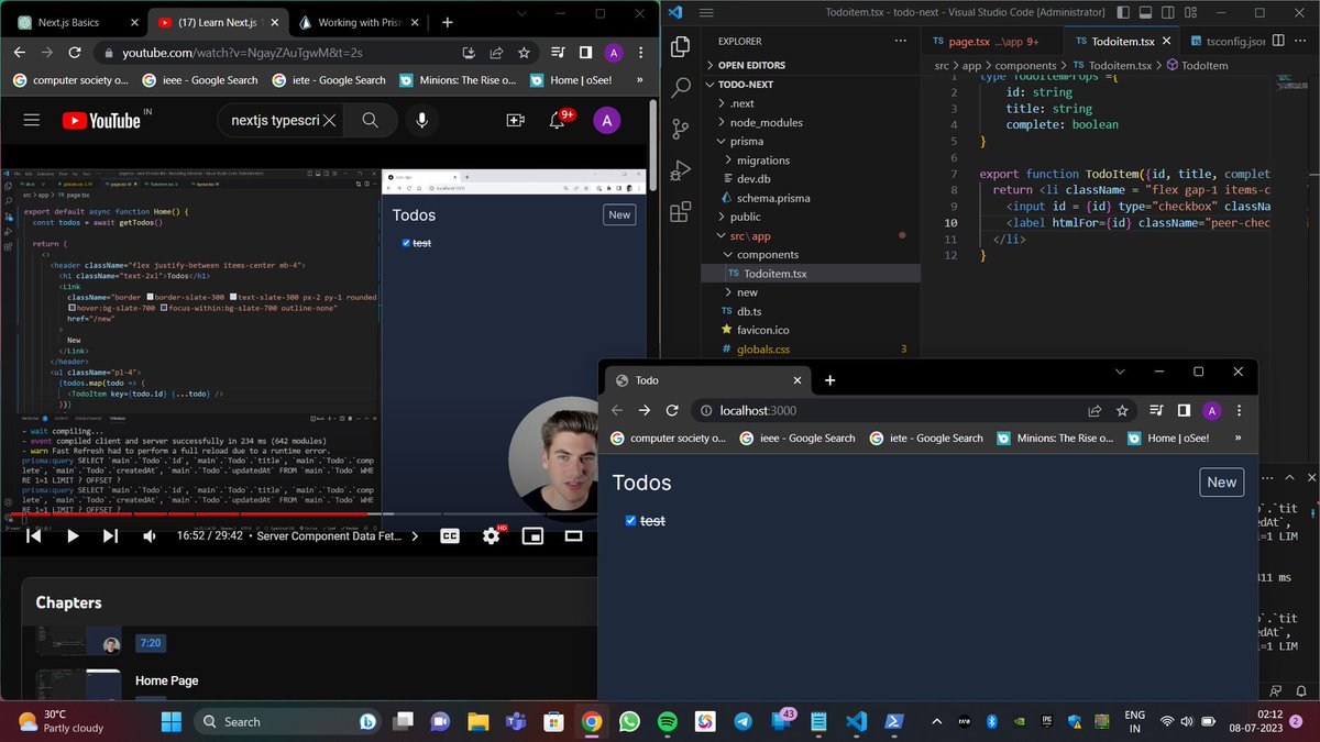 ItsArunK_'s tweet image. Day 64 of #100DaysOfCode challenge
Halfway through building my first nextjs app with the help of @DevSimplified
Will add more features to the app (apart from the ones in the tutorial) before uploading it to #GitHub.
Just consciously making sure to not get stuck in #tutorialhell