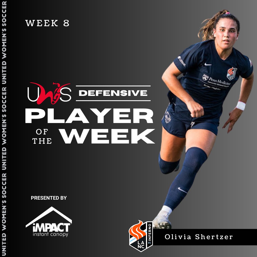 Olivia Shertzer, the Lancaster Inferno outside back, secured Defensive Player of the Week with a standout display for her team in their 2-1 victory over BC United. 

Read more: uwssoccer.com/uws-week-8-awa…