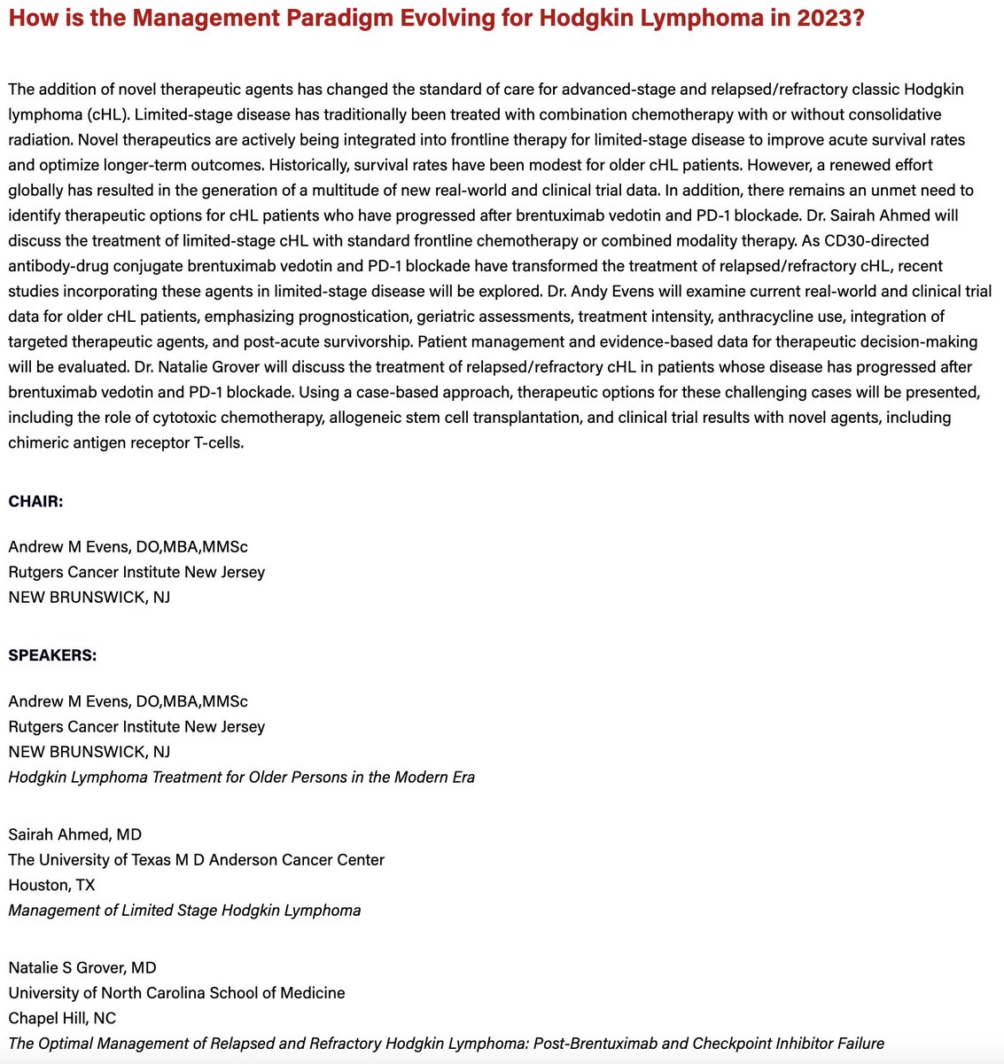 Andrew M. Evens, DO, MBA, MSc tweet media