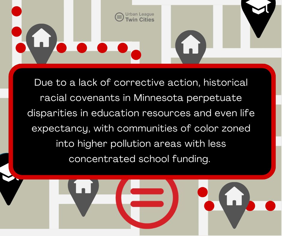 CSJatULTC's tweet image. #FridayFacts 
As we process the impacts of federal rulings on education and opportunity, let&apos;s examine the lasting impacts of some local policies.

Insights by @CSJatULTC. Data by the Welcoming the Dear Neighbor Project. 

#ULTC #UrbanLeagueTwinCities #Schools #Housing #Racism