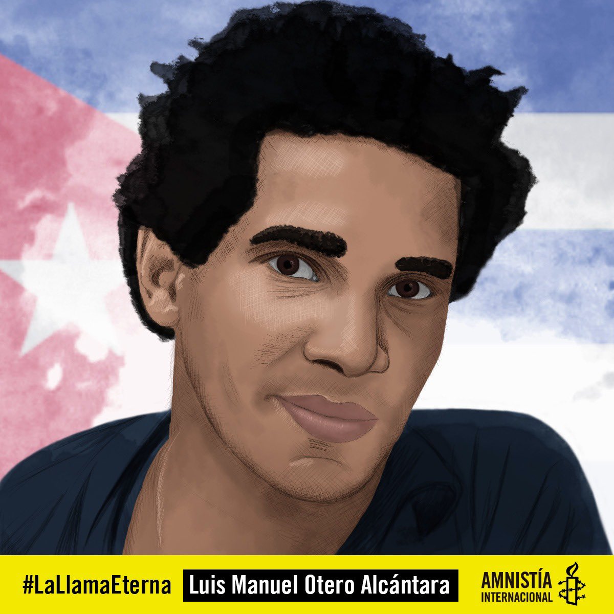 AmnistiaOnline's tweet photo. #Cuba: HOY, @LMOAlcantara inicia otra huelga de hambre justo antes de la conmemoración del #11J, sus seres queridos temen un colapso de su salud.

@DiazCanelB: ponga en libertad a Luis Manuel y las cientos de personas más que están en las cárceles injustamente por protestar.

El tiempo de actuar es ahora.

🚨 Comparte esta imagen y exige al Presidente que urgentemente libere a Luis Manuel. #CubaSinRepresión