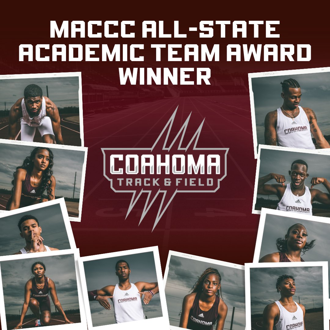 #CCCTrack Tiger Nation, join us in congratulating the Coahoma Track & Field team on their recent MACCC All-State Academic Team Award. The acknowledgment signifies the team's stellar 2022-2023 academic achievements. We are beyond PROUD! #TheFamilyThatPreyz #LetUsHearYouRoar