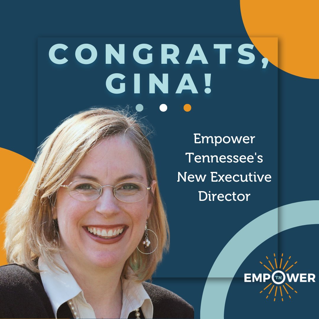 The Empower Tennessee Board of Directors is pleased to announce the promotion of Gina Lynette to the position of Executive Director.
Gina has served with the agency for four years, first as Director of Innovation, then as our Associate Director. Congrats, Gina!
