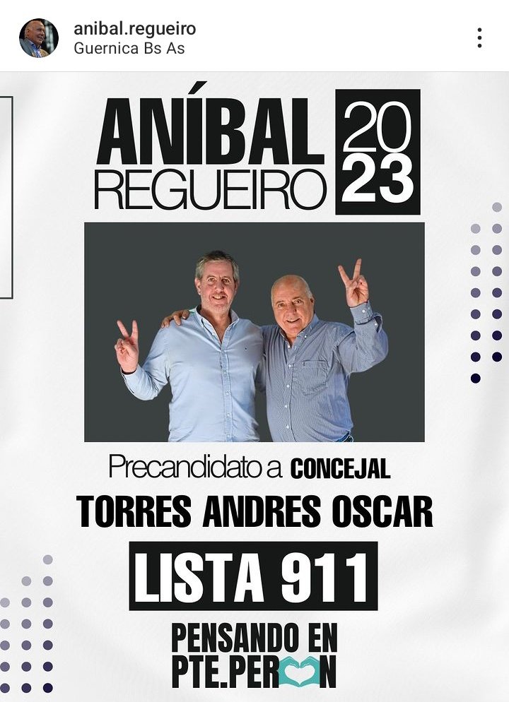 AnibalRegueiro's tweet photo. TORRES ANDRES OSCAR, es un vecino nacido y  criado en el distrito que con gran esfuerzo de sus padres se formo como abogado, profecion que reafirmo su compromiso con nuestro pueblo y lo demostro en su exelente trabajo al frente de las secretarias de SEGURIDAD y de Gobierno. https://t.co/eDYtoXSZVS