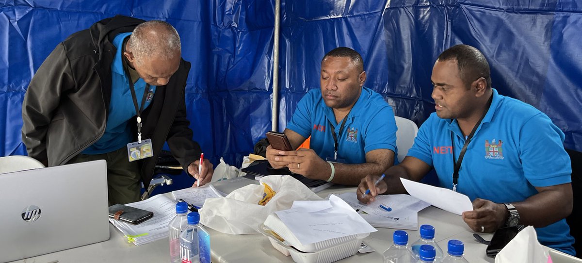 ⏳It’s Day 7 of the National Emergency Response Team (NERT) Induction Training - the final day of the weeklong intensive training exercise to induct our inaugural cohort of the 🇫🇯 NERT.

✅ Teams are in high spirits as they continue with their 24-hour simulation exercise.