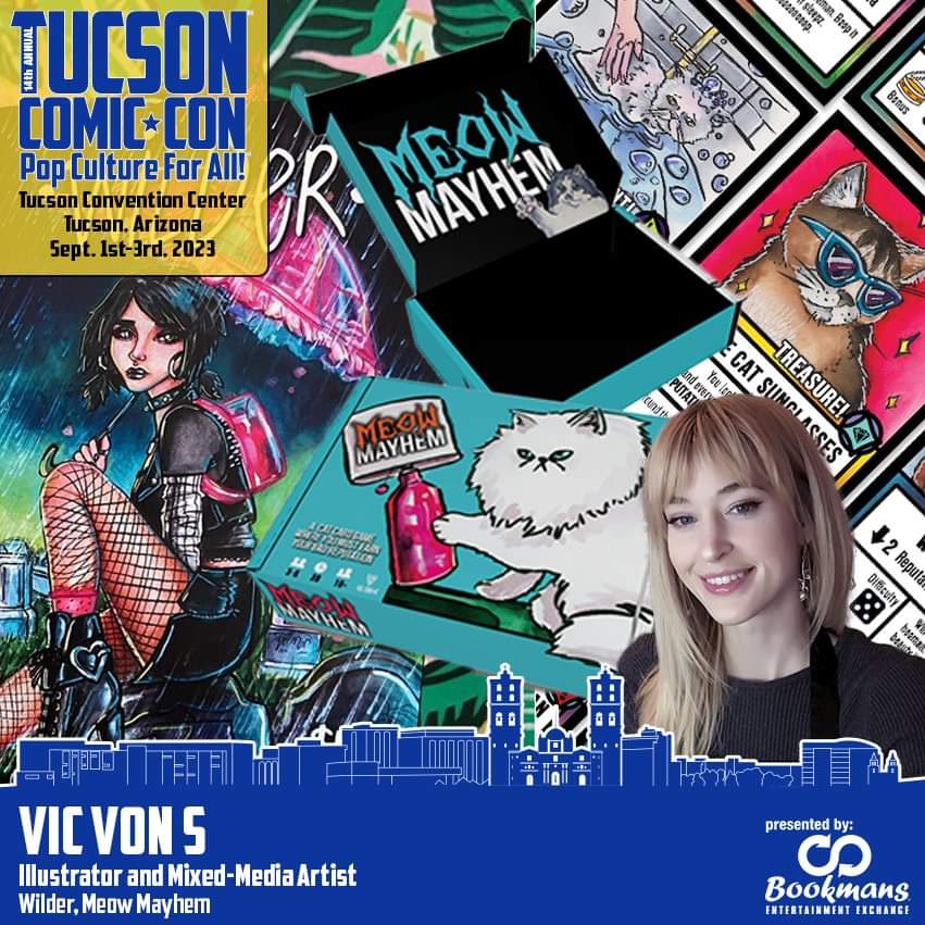 ComicTucsoncon's tweet photo. Vic Von - A figure of mystery and intrigue, Vic Von promises to bring a touch of enigmatic charm to Tucson Comic-Con, captivating audiences with their unique expertise. https://t.co/t9YkMZvsmc