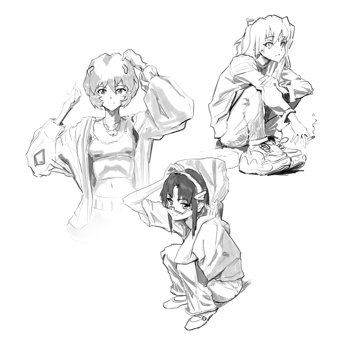 idqbaka's tweet photo. #eva #Evangelion #sketch https://t.co/Rz2KMQGfAW