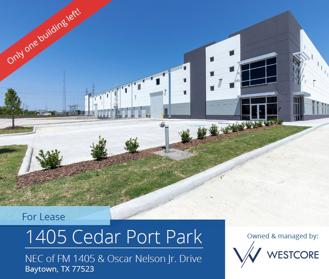houston_cre's tweet image. 🏭😊📣Only One Building Remaining at 1405 Cedar Port Park hubs.ly/Q01X0mC_0
#Industrial #Building2 #BaytownTX @Colliers_HOU