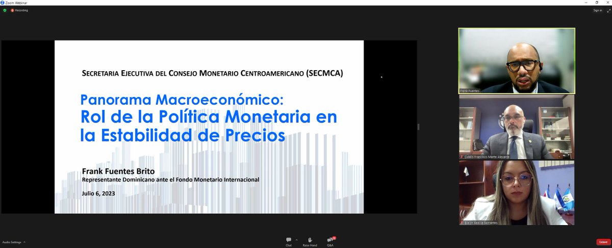secmca's tweet photo. #ConferenciaSECMCA
Se llevó a cabo la segunda edición del programa de conferencias magistrales a universidades con el tema "Panorama macroeconómico: Rol de la política monetaria en la estabilidad de precios.". Agradecemos al  Sr. @frank_fuentes , por su excelente participación. https://t.co/FE80Zba7DD