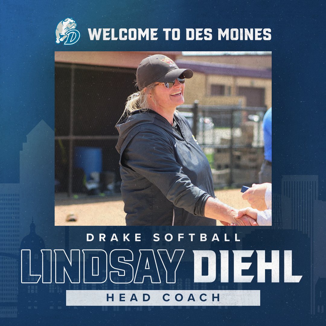 Drake Softball (@drakesoftball) on Twitter photo 𝙒𝙚𝙡𝙘𝙤𝙢𝙚 𝙩𝙤 𝘿𝙧𝙖𝙠𝙚, <a href="/DiehlLindsay/">Lindsay Diehl</a> ‼️
We're thrilled to announce the hiring of Lindsay Diehl, our next head coach!
Read more about our newest Bulldog leader here: bit.ly/3JMvM0a
#DSMHometownTeam 𝙒𝙚𝙡𝙘𝙤𝙢𝙚 𝙩𝙤 𝘿𝙧𝙖𝙠𝙚, <a href="/DiehlLindsay/">Lindsay Diehl</a> ‼️
We're thrilled to announce the hiring of Lindsay Diehl, our next head coach!
Read more about our newest Bulldog leader here: bit.ly/3JMvM0a
#DSMHometownTeam