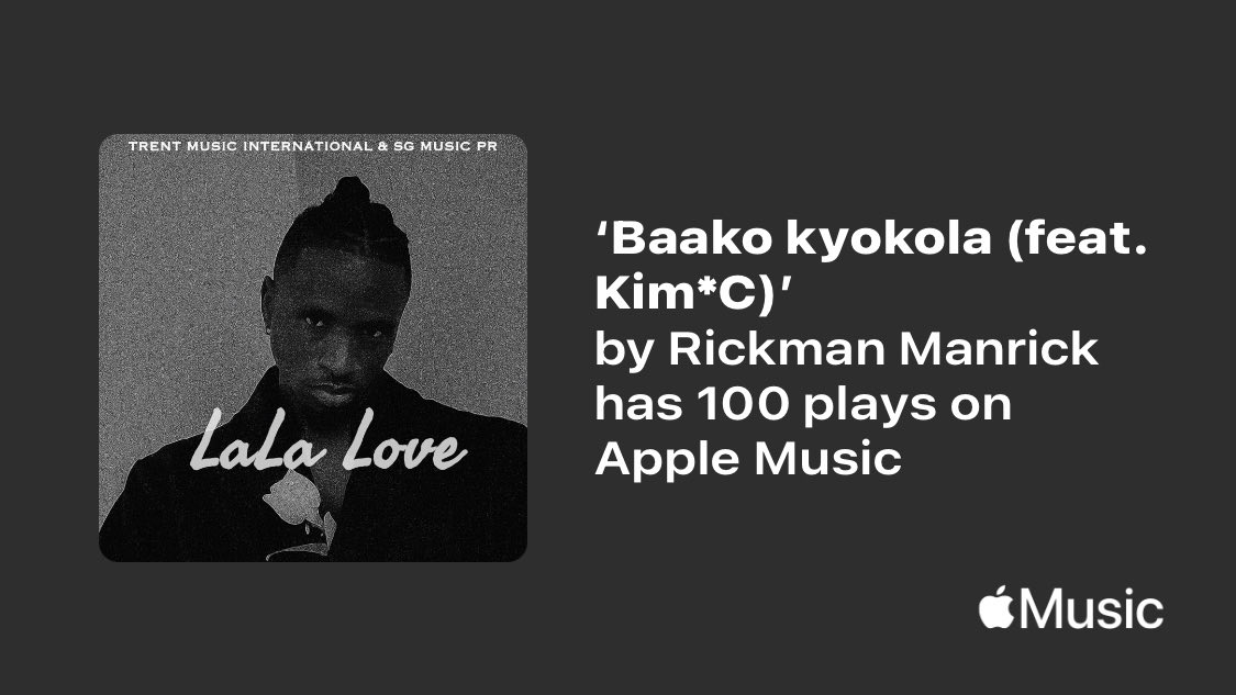 Rickman Manrick (@rickmanmanrick) on Twitter photo Just passed a new Milestone on <a href="/AppleMusic/">Apple Music</a>. Thanks for listening!
music.lnk.to/Ukd9rd Just passed a new Milestone on <a href="/AppleMusic/">Apple Music</a>. Thanks for listening!
music.lnk.to/Ukd9rd