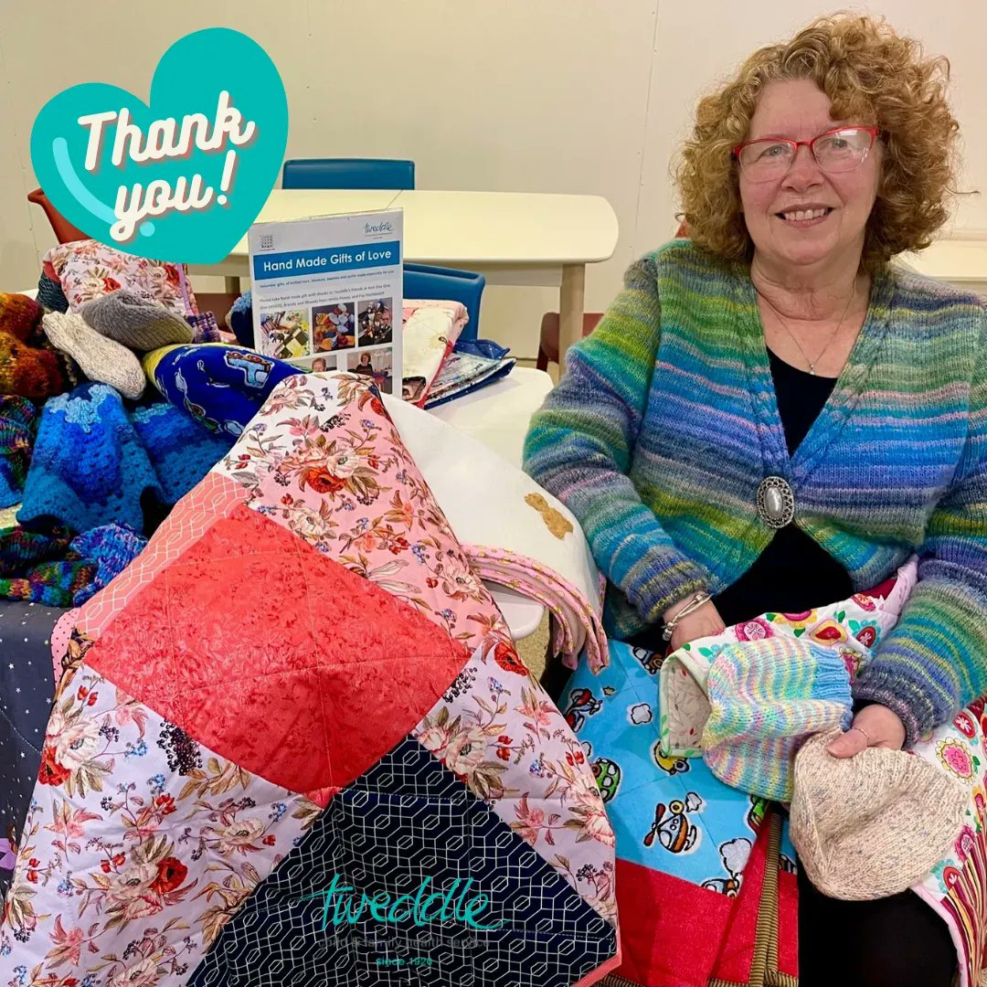 Tweddle babies and toddlers were treated to a visit this week from Brenda from Wittle Pieces. Her amazing quilts, beanies and blankets help families feel loved and provide a keepsake and gift to keep forever. Thanks also to Helen and Birch Creative for their beautiful fabrics.❤️