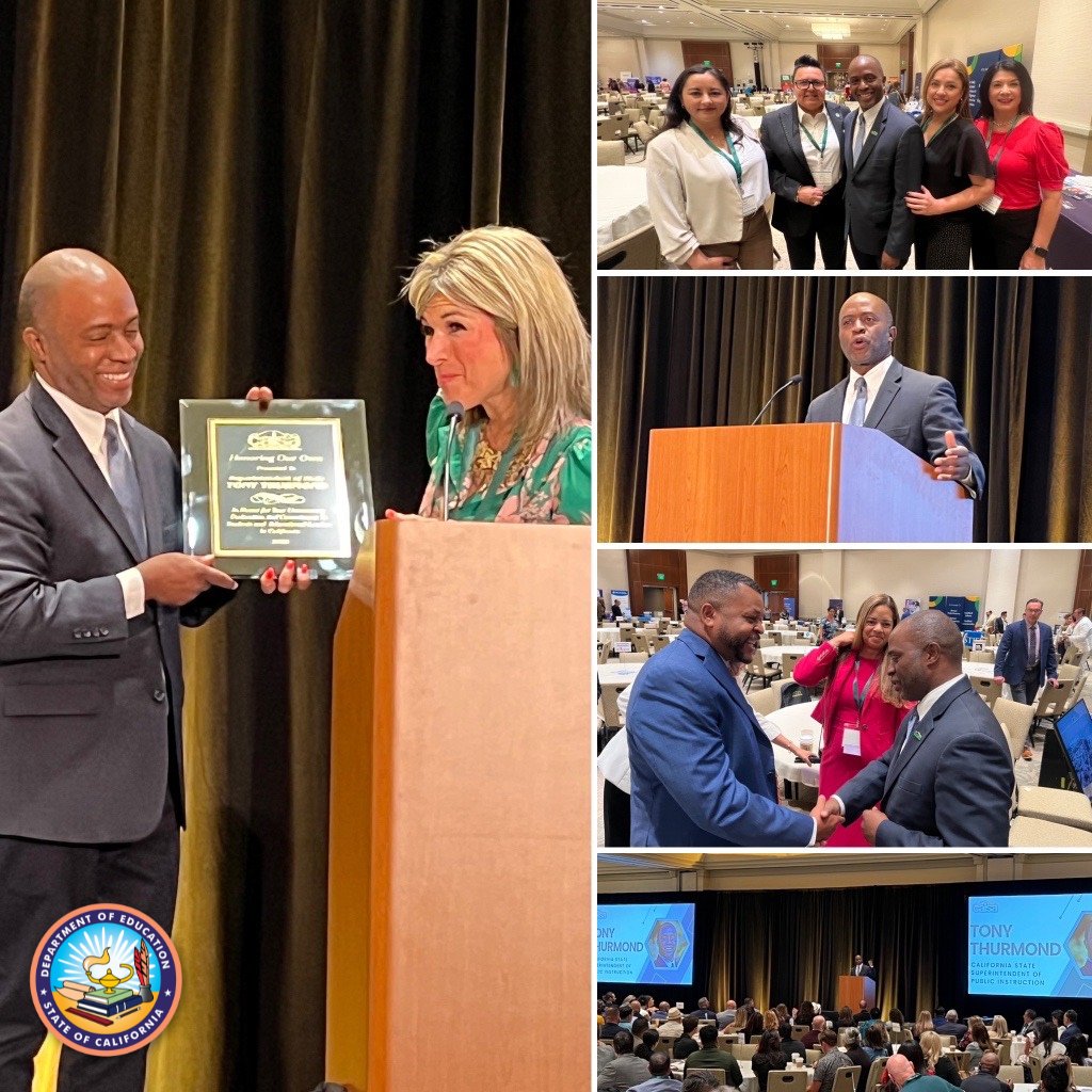 State Supt. <a href="/TonyThurmond/">Tony Thurmond</a> was honored this week with an award for his unwavering dedication and commitment to students at the <a href="/CALSAfamilia/">CALSA</a> Summer Institute in San Diego.

Read more: cde.ca.gov/nr/ne/yr23/yr2…