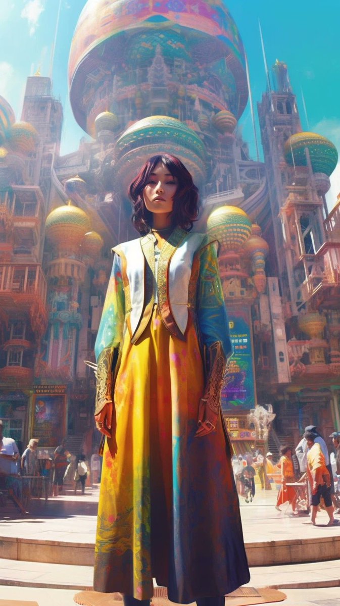 promptden's tweet photo. Futuristic Victorian Woman
Checkout more 👉 https://t.co/LURrJybtD4
#midjourney #ai #aiart #aigeneratedart #aiartist #artist #artwork #aiwork #aiartwork #aiartcomm #aiartcommunity #aidesign #woman #light #bright #city #craigmullins #dress #colored #immersive #zeninspired https://t.co/1XhQpoDV8Q