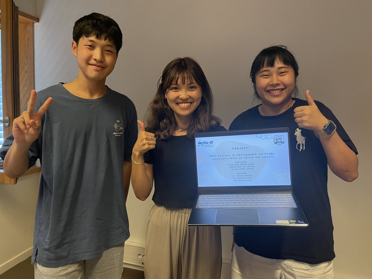 🎤 1st meeting during which the 12 students from Taipei Medical University are presenting the research project they will follow during the month at <a href="/FemtoSt/">FEMTO-ST</a> !!
👉 Great job &amp; congrats to the students !!! 
☺️Such a pleasure to share science like this too👌… !!