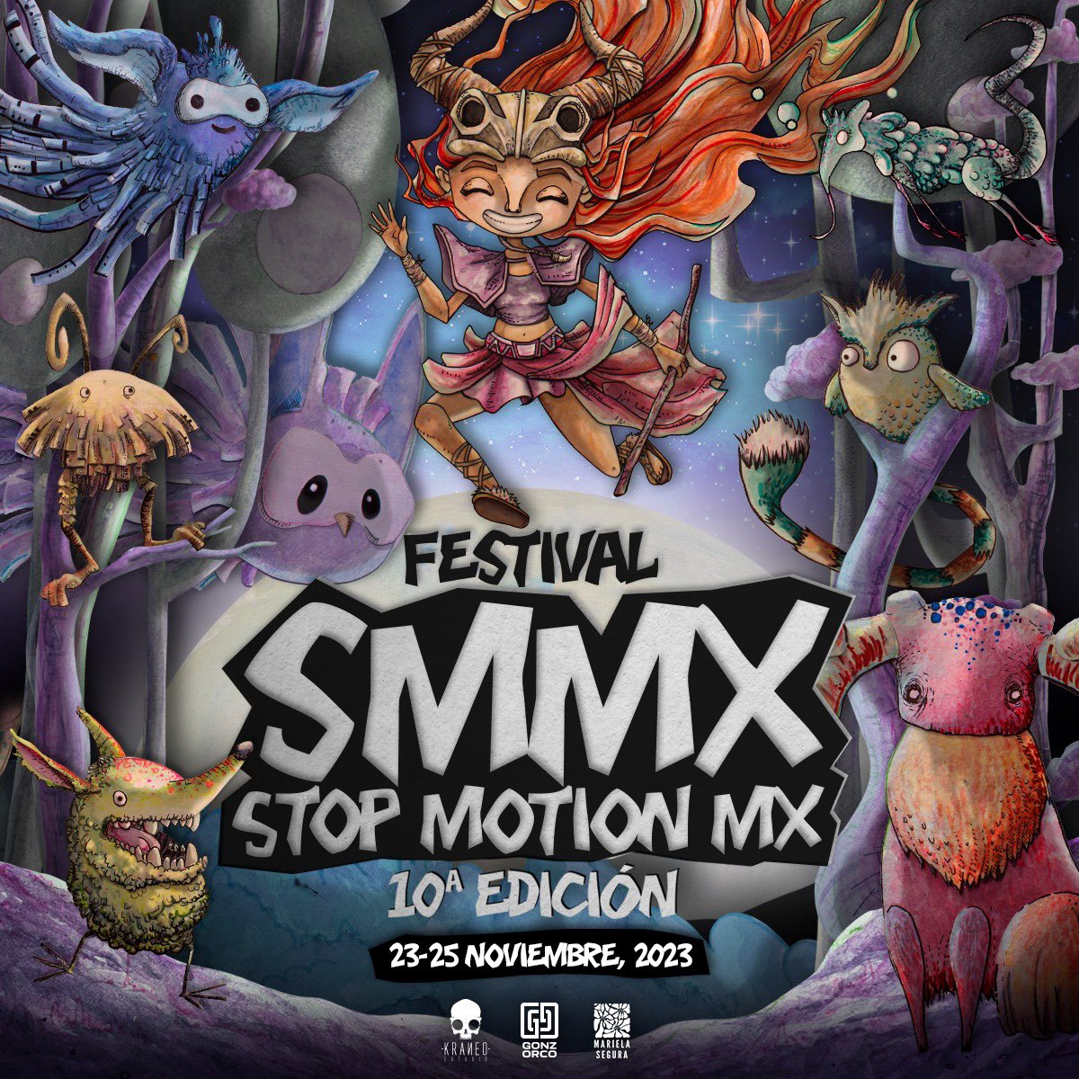 Póster oficial de la 10ª edición del Festival Stop motion MX
Creatividad y arte en papel.