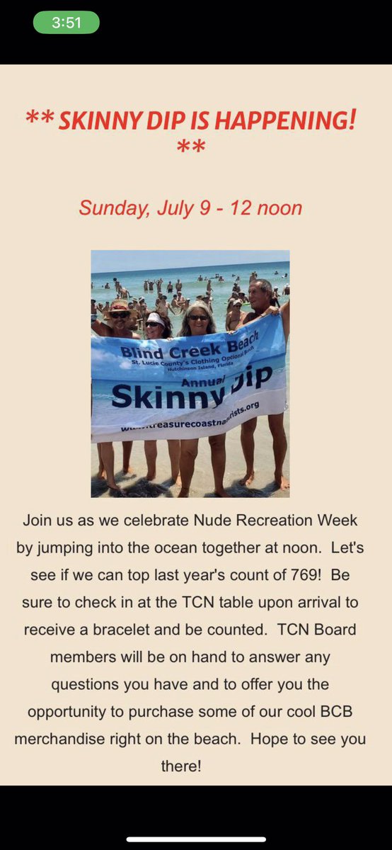 Sarahsm65603781's tweet photo. Who’s all attending this #florida #blindcreek #nude #nude #nudebeach #stluice #portsaintlucie https://t.co/VxDJd8rwKA