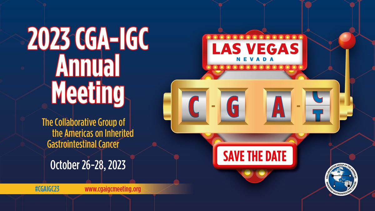 CGA-IGC (@cgaigc) on Twitter photo ➡️We have a fabulous annual meeting taking place in Las Vegas from 26-28 October, 2023 where the global #HereditaryGICancer community comes together
cgaigcmeeting.org #CGAIGC23
#HereditaryGICancer
#GIFellow #OncologyFellow #ColorectalSurgeryFellow
<a href="/MaureenMork/">Maureen Mork</a> ➡️We have a fabulous annual meeting taking place in Las Vegas from 26-28 October, 2023 where the global #HereditaryGICancer community comes together
cgaigcmeeting.org #CGAIGC23
#HereditaryGICancer
#GIFellow #OncologyFellow #ColorectalSurgeryFellow
<a href="/MaureenMork/">Maureen Mork</a>