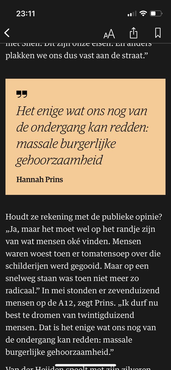 Gehoorzaamheid gaat ons redden, vrees het niet. <a href="/PhilipDeWW/">Philip de Witt Wijnen</a> <a href="/Terivanderh/">Teri van der Heijden</a> @prins_hannah misschien nog rectificeren voordat alle papieren lezers heel geduldig gaan wachten tot de wereld voor ze verandert
