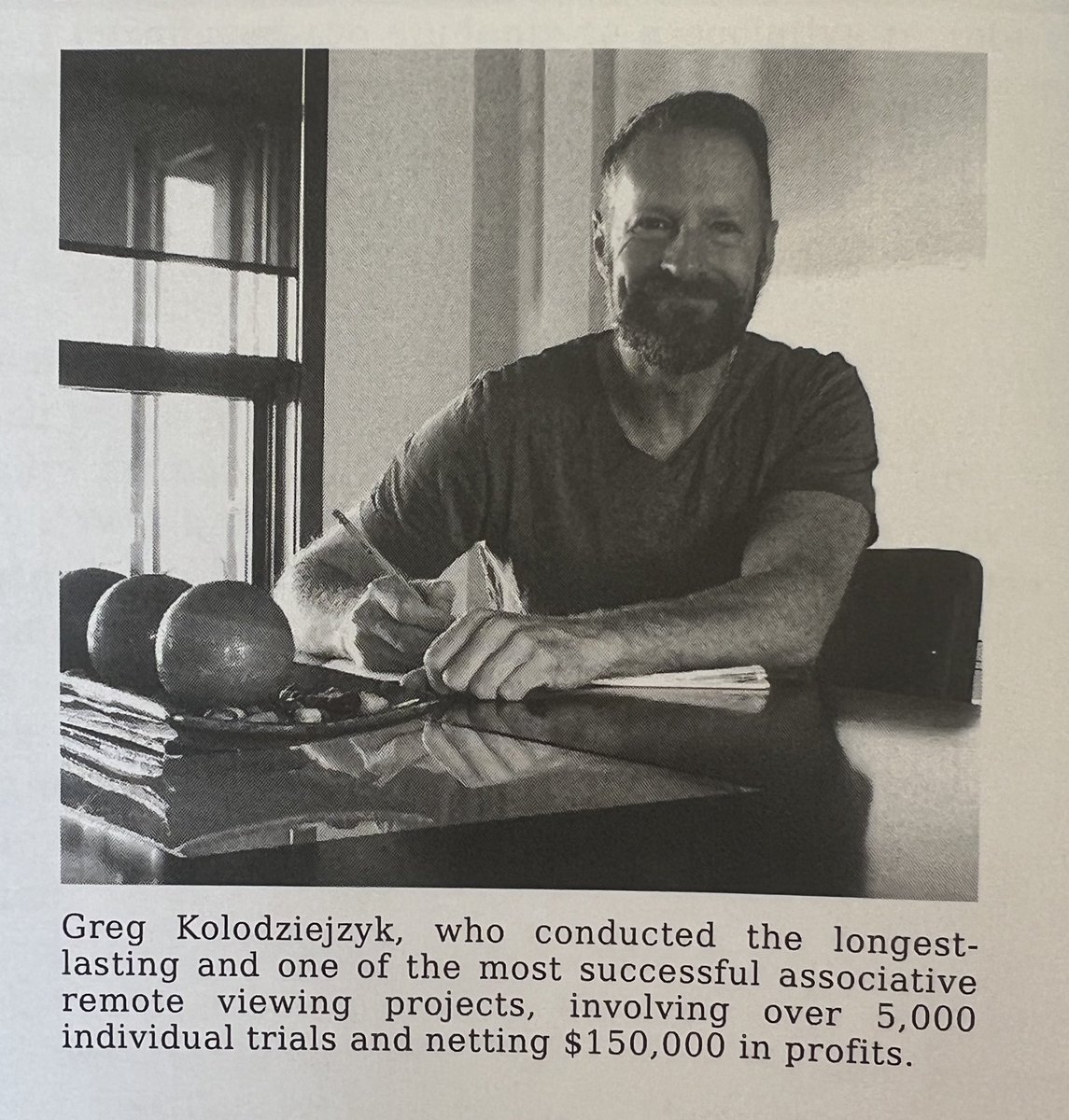The_Astral_'s tweet photo. Greg ran 5,677 associative remote viewing trials betting on sports games - approximately 53% turned out to be correct, netting a total of over $150,000. #ufotwitter #psi https://t.co/FZKwDb9Dti