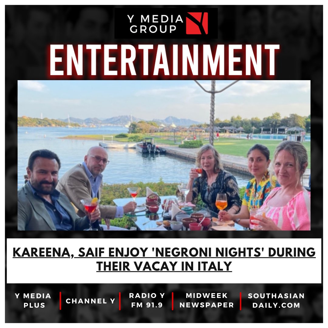 ymediagroup's tweet photo. Kareena, Saif enjoy 'Negroni Nights' during their vacay in Italy
Read more at - https://t.co/pEVTy4sAcl
#ymedialatestnews #ymediaupdates #YMEDIAGROUP #LatestUpdates #LatestNews  #todaynews #todaylatestnews 
#SaifAliKhan #kareenakapoor #saif #KareenaKapoorKhan #familytime #bollywoodfamily #royalfamily #italy #vacation #negroninights #food #familyties 
https://t.co/aVoorKBWrZ

@KareenaK_FC  @YudhvirJaswal