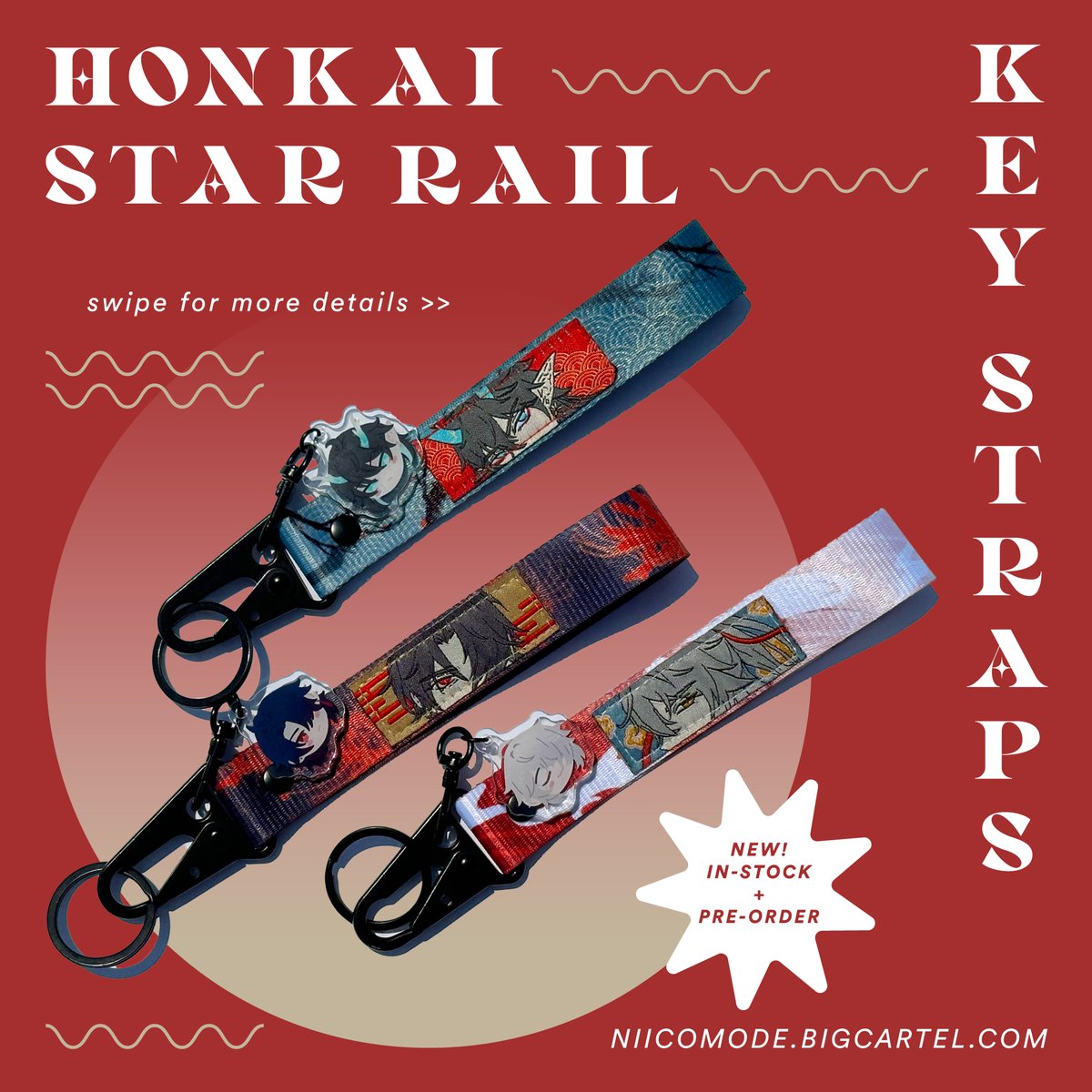 niicomode's tweet photo. HSR Key Straps are up on my shop ✨

https://t.co/9fkcrkjeqJ https://t.co/OzYjgYrCUY