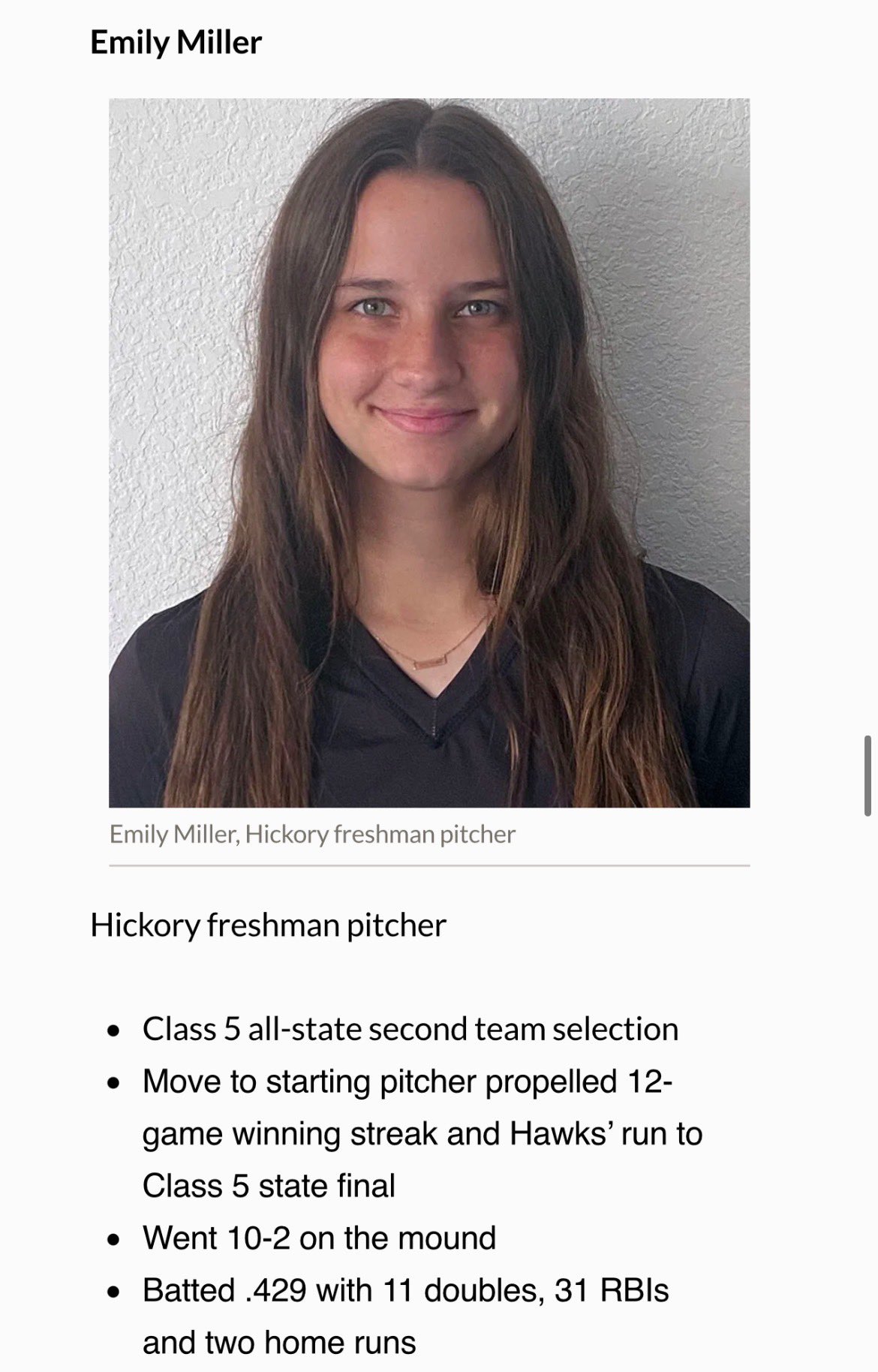 Emily Miller on Twitter: "I am honored to be named first team All