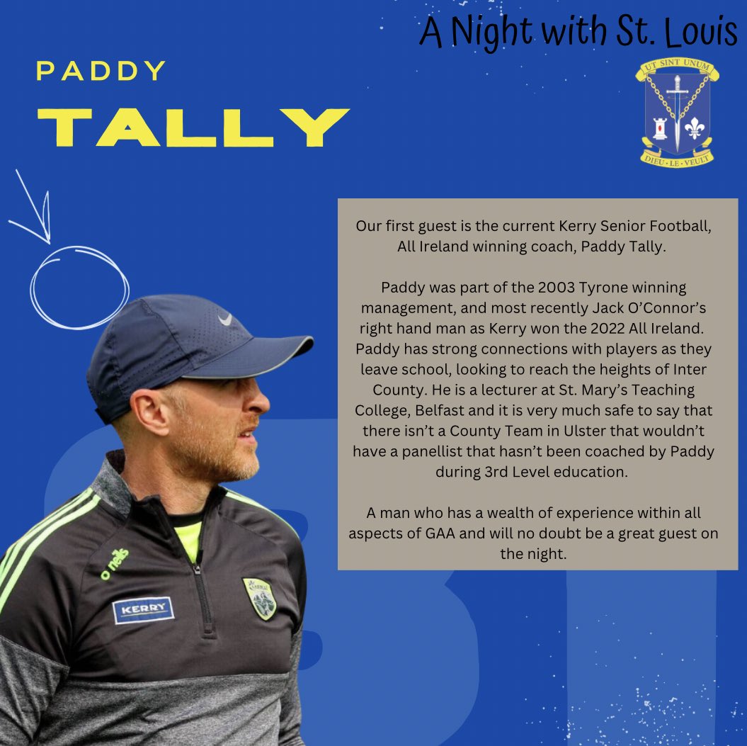 🔵🟡 A Night with St. Louis 🔵🟡

We present our first guest for the night 
⭐️ Paddy Tally ⭐️

🎟️ Get your tickets now ⬇️

eventbrite.co.uk/e/a-night-with…