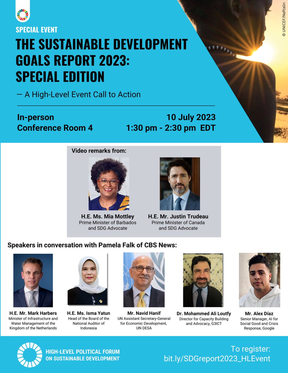UNDESA's tweet photo. 📣Don’t miss our event at the #HLPF! We are bringing together this high-level panel on 10 July to discuss the latest #SDGreport data & action towards the #GlobalGoals.
Join us on 10 July at 1:30 pm ET!
Follow live: https://t.co/uMz1pe5nHc
Get details: https://t.co/oRwd29Qbwi https://t.co/VA5ri1Dve6