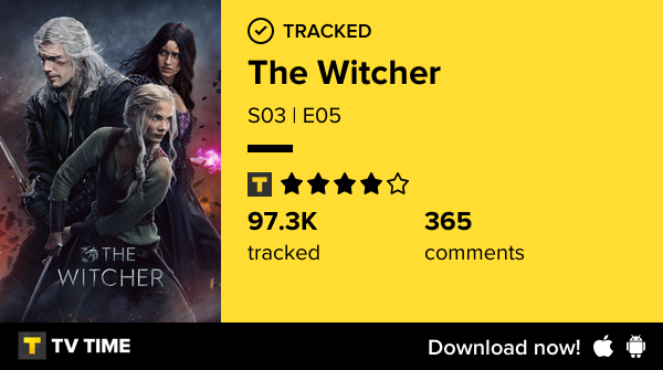 slavvka's tweet photo. I've just watched episode S03 | E05 of The Witcher! https://t.co/Yms10t9yGQ #tvtime https://t.co/iLNYnUdGJZ